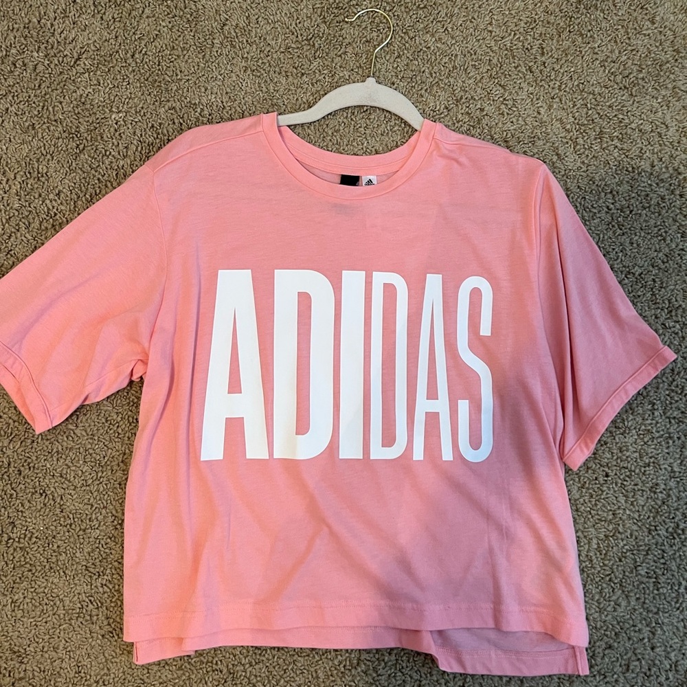 Pink Adidas Crop Top